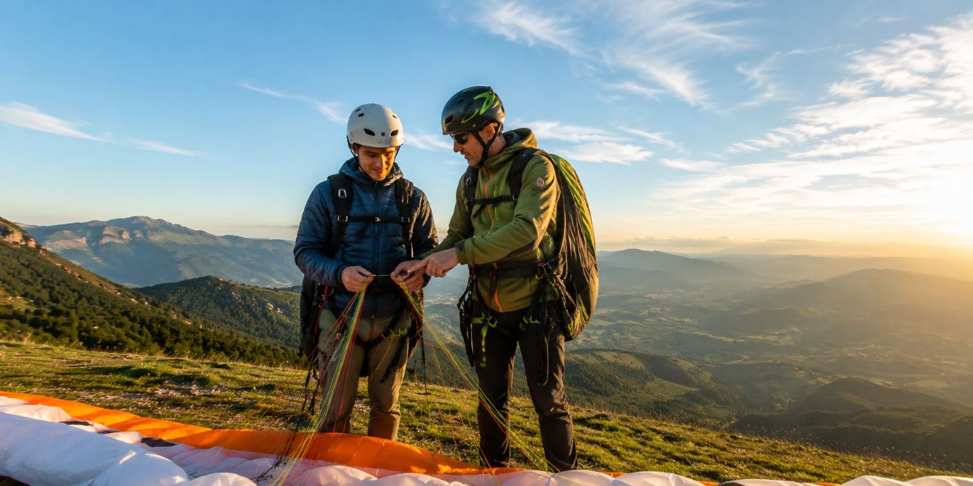 aprendendo voar de parapente